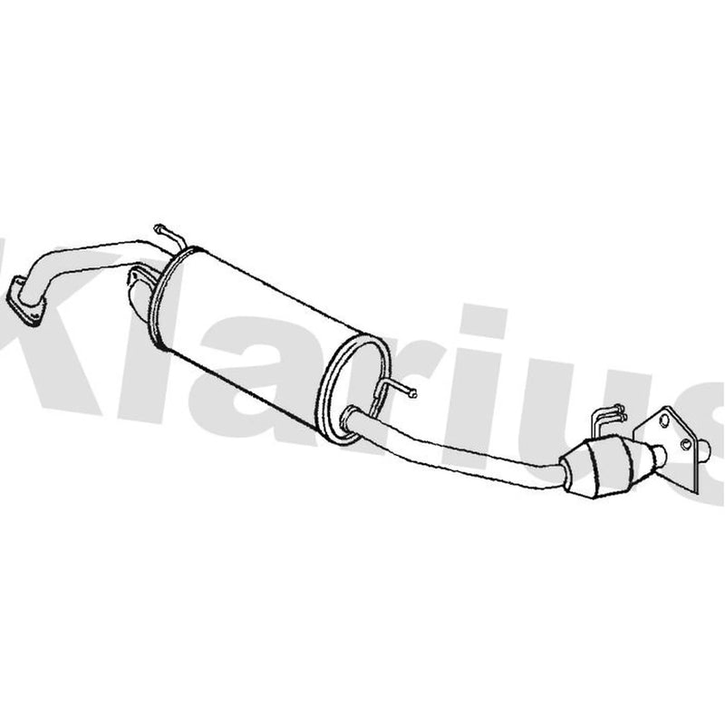 Klarius Box With Tail Pipe Rear fits Honda Civic VIII 2006-2012