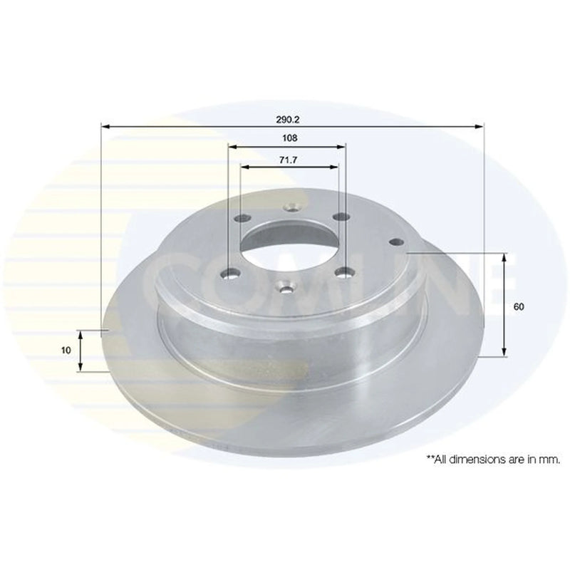 Comline Rear Brake Solid Discs & Pads fits Peugeot 406 1995-2004