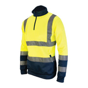 Tough Grit Hi-Vis 2-Tone Sweatshirt Yellow/Navy L Tough Grit - Dynamic Drive