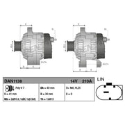 Denso Car Alternator 12V DAN1138