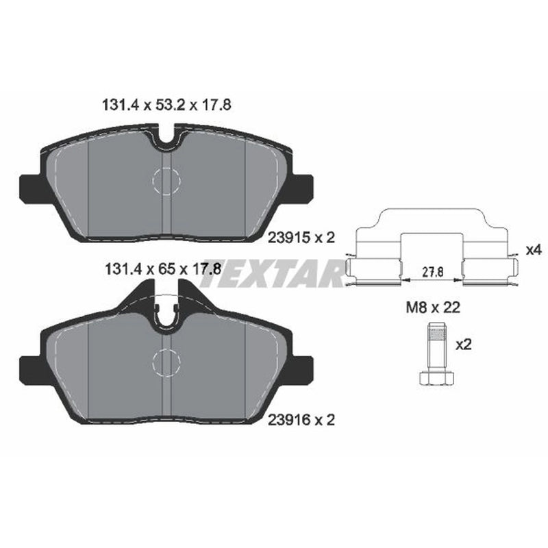 Textar Front Brake Pad Set 2391503