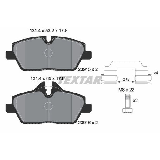 Textar Front Brake Pad Set 2391503
