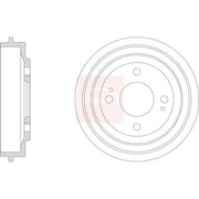 Apec Brake Drum Assembly Rear fits Honda Jazz II 2002-2008 1.3