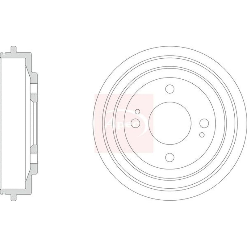 Apec Brake Drum Assembly Rear DRM9206
