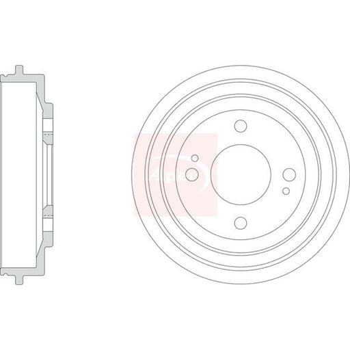 Apec Brake Drum Assembly Rear fits Honda Jazz II 2002-2008 1.3