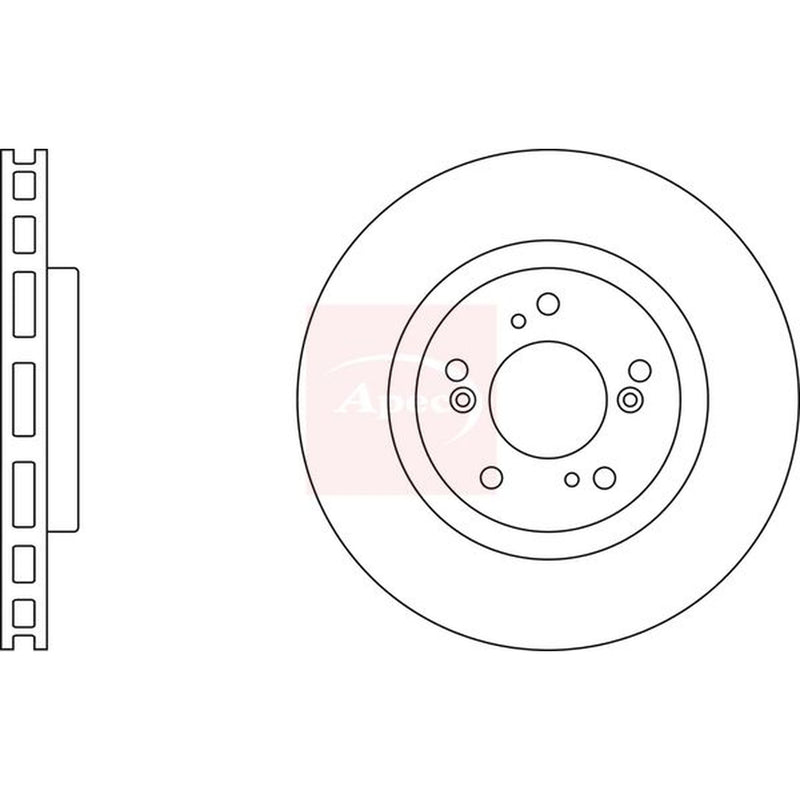 Apec Front Brake Vented Discs & Pads fits Honda Legend 1997-2004 3.5