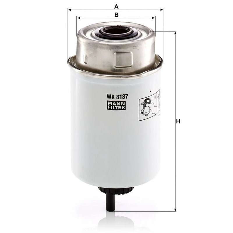MANN-FILTER Fuel Filter Element fits New Holland Tm 2002-2007
