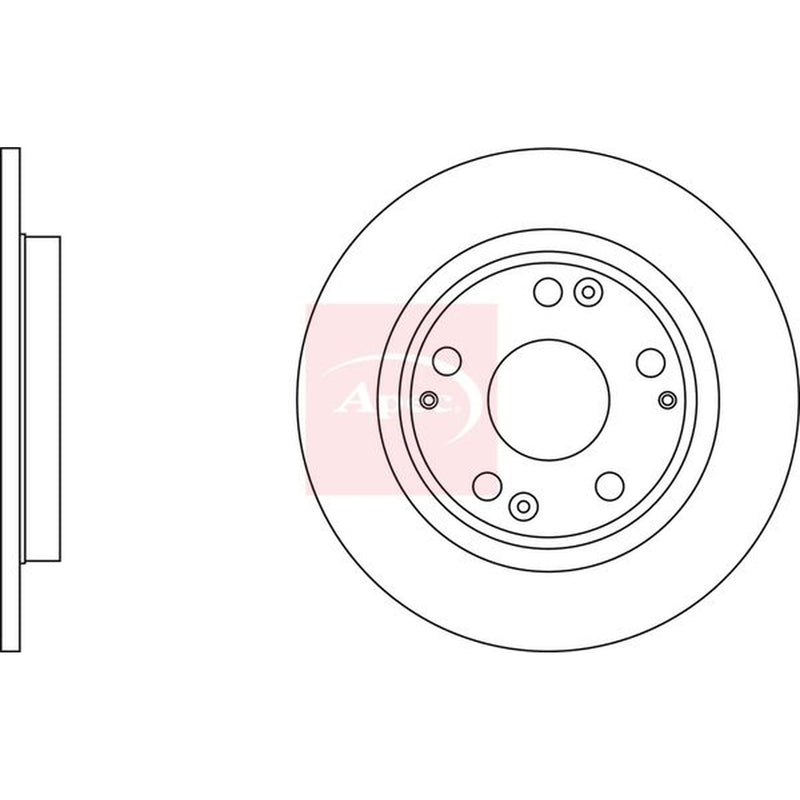 Apec 2 x Solid Brake Discs fits Honda Cr-Z 2010-2013 1.5