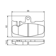 Bosch Front & Rear Pads fits Lexus Ls 2000-2006