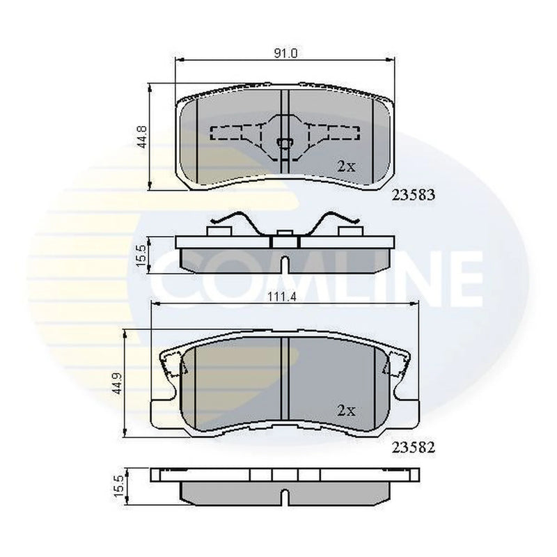 Comline Front & Rear Brake Discs & Pads fits Dodge Caliber 2006-2011