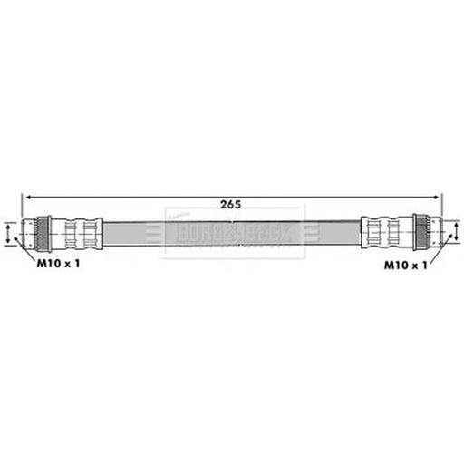 Borg & Beck Brake Hydraulic Hose Line Left BBH6831