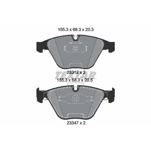 Textar Front Brake Pad Set 2331207