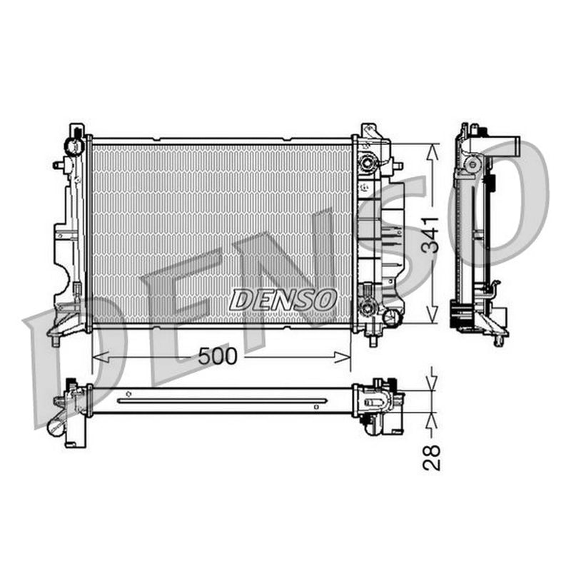 Denso Engine Radiator fits Saab 9-3 1998-2015 2.0 2.2 2.3