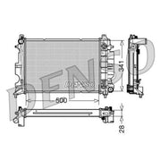 Denso Engine Radiator DRM25013