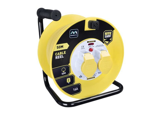 Masterplug Cable Reel 110V 16A Thermal Cut-Out 50m Masterplug - Dynamic Drive
