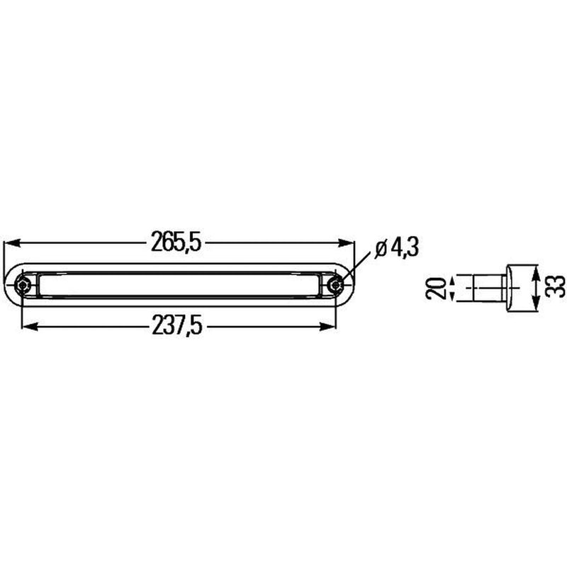Hella Interior Strip Lamp MD24 White 2JA Interior 2JA 959 073-201 1857116 2JA