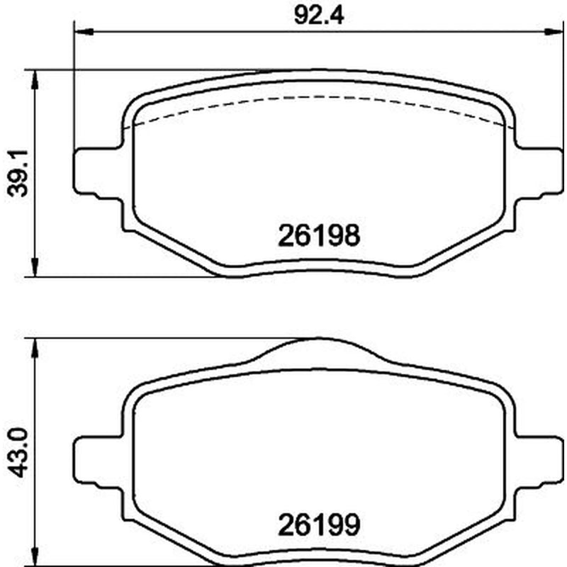 DON Rear Brake Pad Set fits Citroën C3 IV 2024 on 1.2