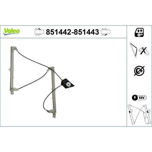 Valeo Electric Window Regulator Lifter Left Front 851442
