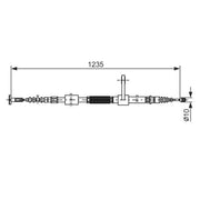 Bosch Handbrake Cable Left Rear fits Alfa Romeo 147 2001-2010 1.6 1.9 2.0 3.2