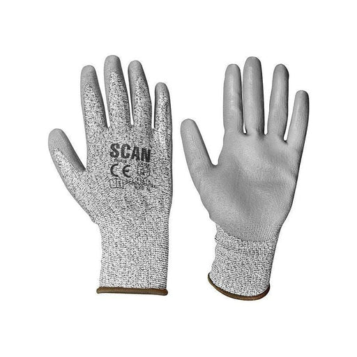 Scan Grey PU Coated Cut 3 Gloves - XL (Size 10) Scan - NN4 Online