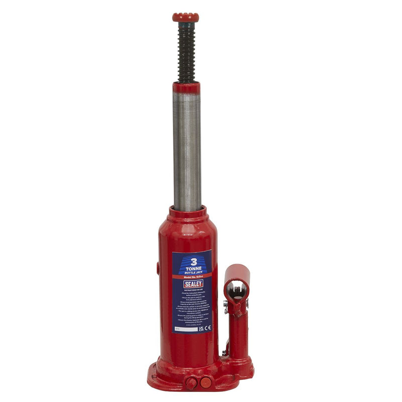 Sealey Bottle Jack 3 Tonne SJ3 Sealey - Dynamic Drive