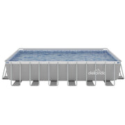 Dellonda Steel Frame Rectangular Swimming Pool - Step Ladder & Filter Pump 25ft Dellonda - Dynamic Drive