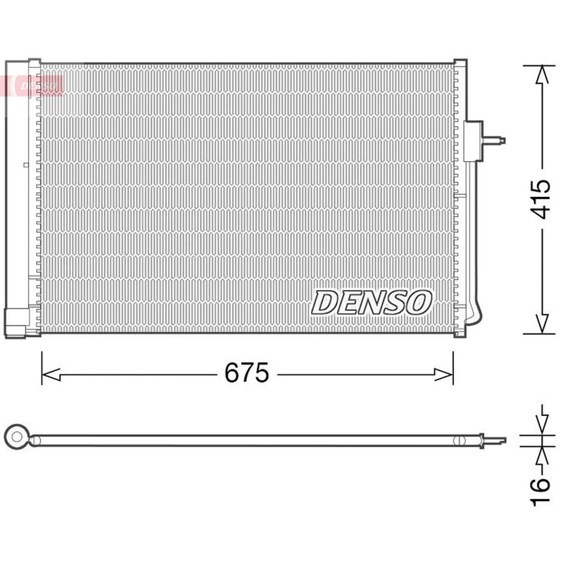 Denso Air Conditioning Condenser fits Chevrolet Volt 2011 on