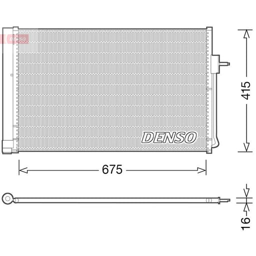 Denso Air Conditioning Condenser fits Chevrolet Volt 2011 on