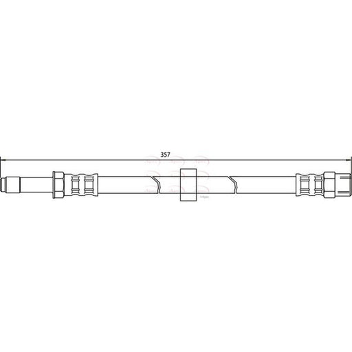 Apec Brake Hydraulic Hose Line Front fits Seat Toledo 1991-1999 1.6 1.8 1.9 2.0