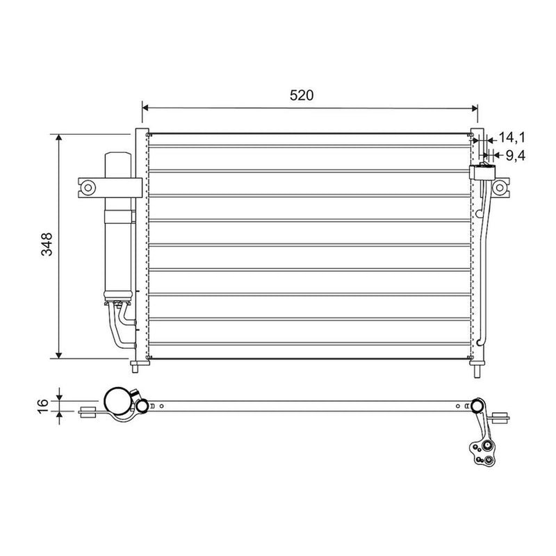 Valeo Air Conditioning Condenser 812703