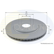 Comline Front Brake Discs & Pads fits Nissan Navara NP300 Pickup 2014 on 2.5