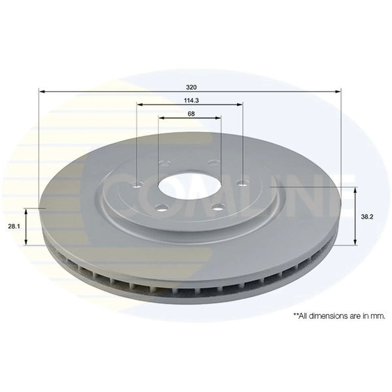 Comline Front Brake Discs & Pads fits Nissan Navara NP300 Pickup 2014 on 2.5