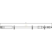 NAPA Brake Hydraulic Hose Line Front fits Citroën C25 1981-1994 1.8 2.0 2.5