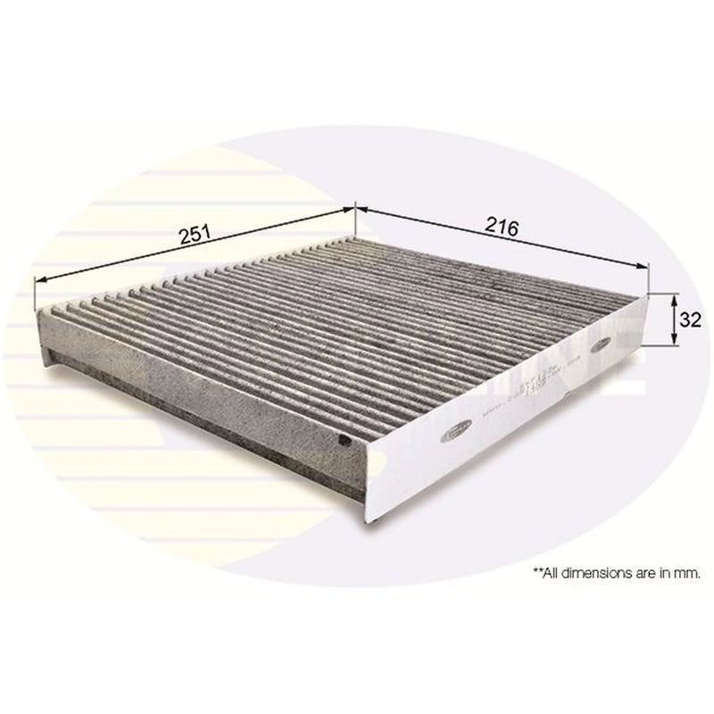 Comline Cabin Air Filter (Pollen Filter) fits Audi A2 2000-2005 1.2 1.4 1.6