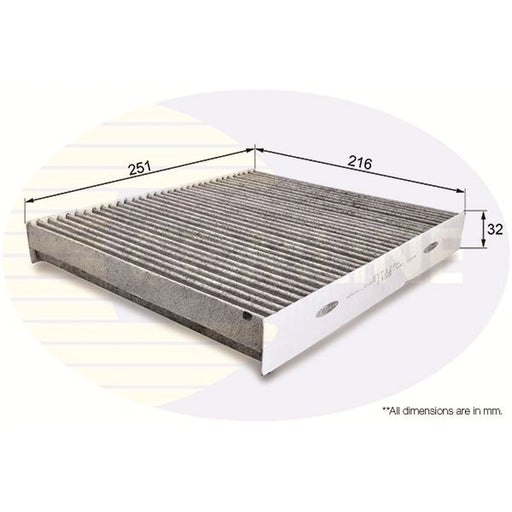 Comline Cabin Air Filter (Pollen Filter) fits Audi A2 2000-2005 1.2 1.4 1.6