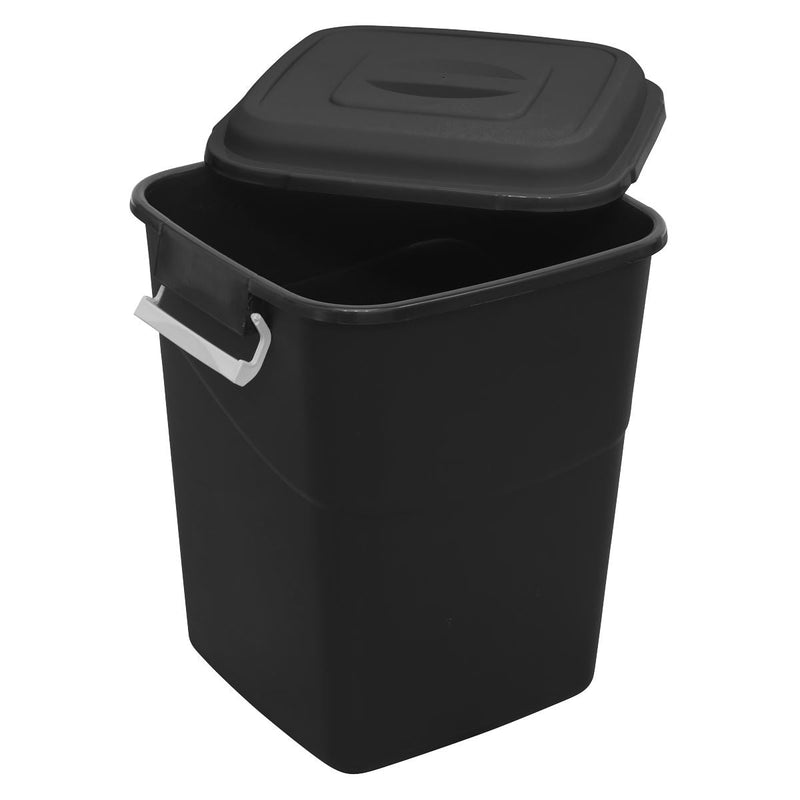 Sealey Refuse/Storage Bin 50L Black BM50 Sealey - Dynamic Drive