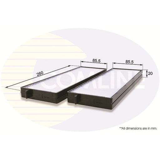 Comline Cabin Air Filter (Pollen Filter) fits Hyundai I20 I 2008-2015