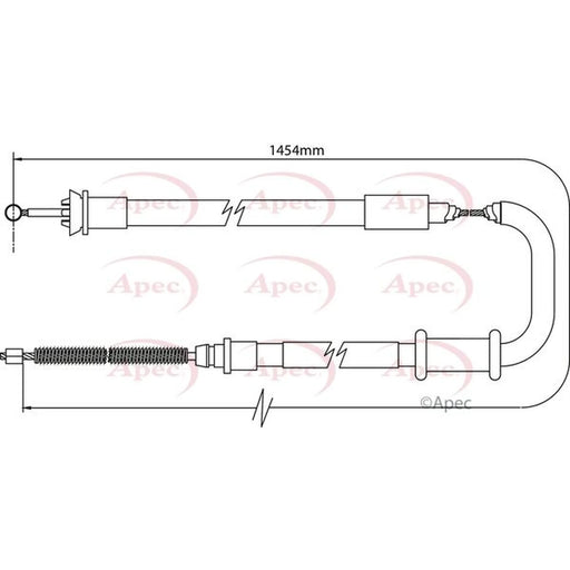 Apec Handbrake Cable Right Rear CAB1093