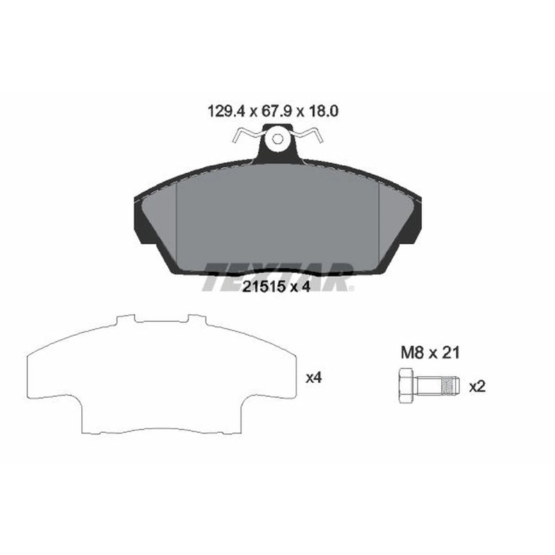 Textar Front Brake Pad Set 2151504