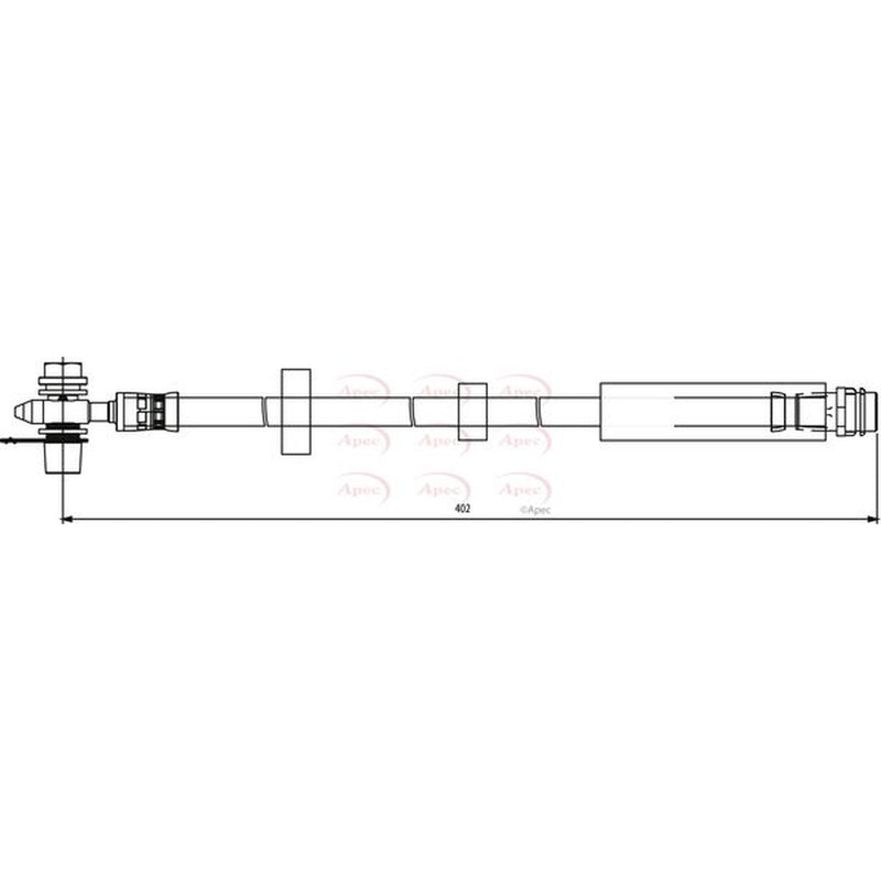 Apec Brake Hydraulic Hose Line Front fits Audi A2 2000-2005 1.4 1.6
