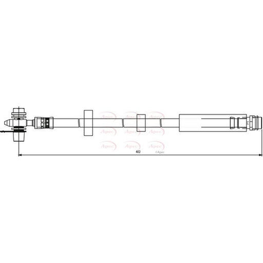 Apec Brake Hydraulic Hose Line Front fits Audi A2 2000-2005 1.4 1.6