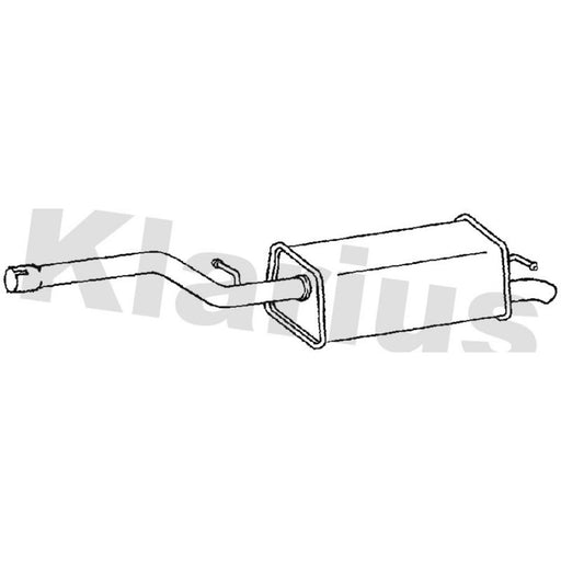 Klarius Box With Tail Pipe Rear fits VW Caddy III 2004-2010 1.4