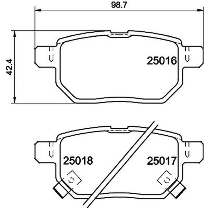 DON Rear Brake Pad Set fits Lexus Ct 2011 on