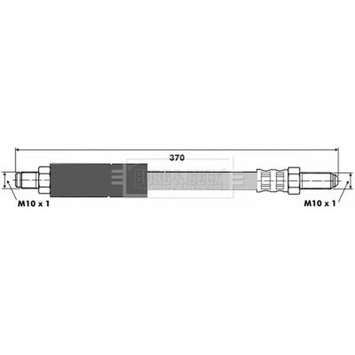 Borg & Beck Brake Hydraulic Hose Line Front Right BBH6161