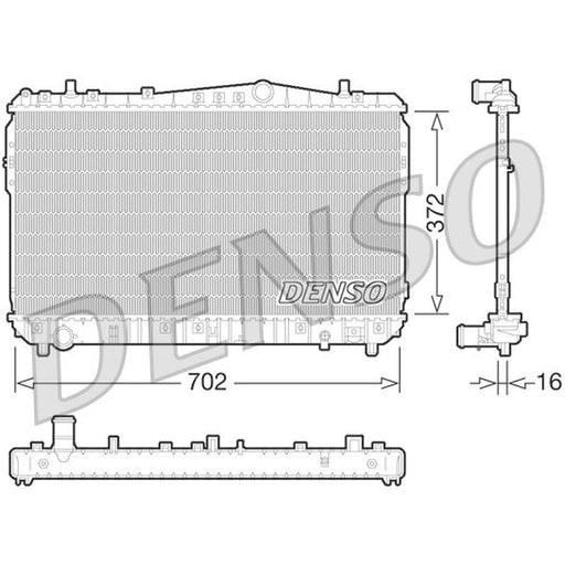 Denso Engine Radiator fits Chevrolet Lacetti 2005-2013 1.4 1.6 1.8