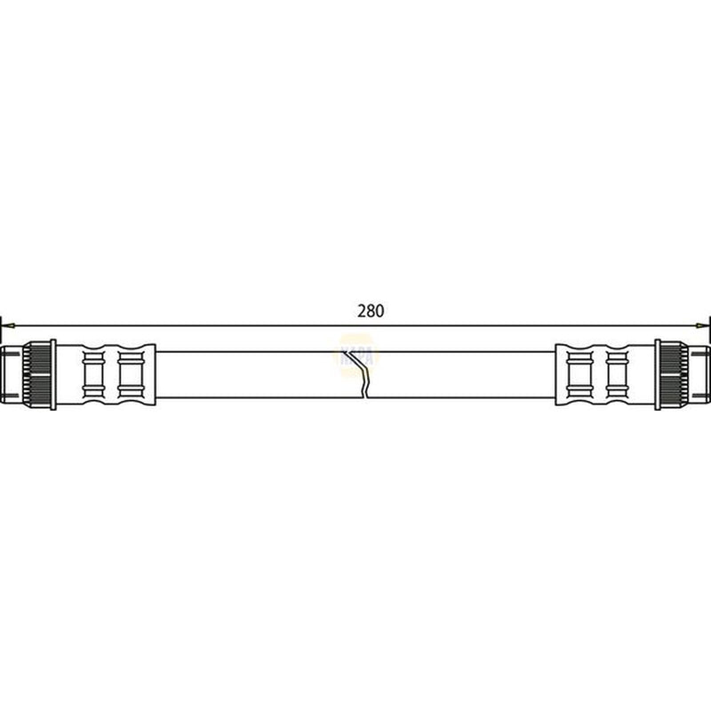 NAPA Brake Hydraulic Hose Line Rear fits Citroën Berlingo First 1996-2011