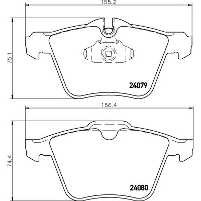 Mintex Front Brake Pad Set fits Jaguar S-Type II 2001-2008 4.2