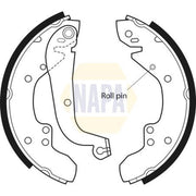 NAPA Brake Shoe Set Axle Kit fits Citroën C25 1981-1994 1.8 2.0