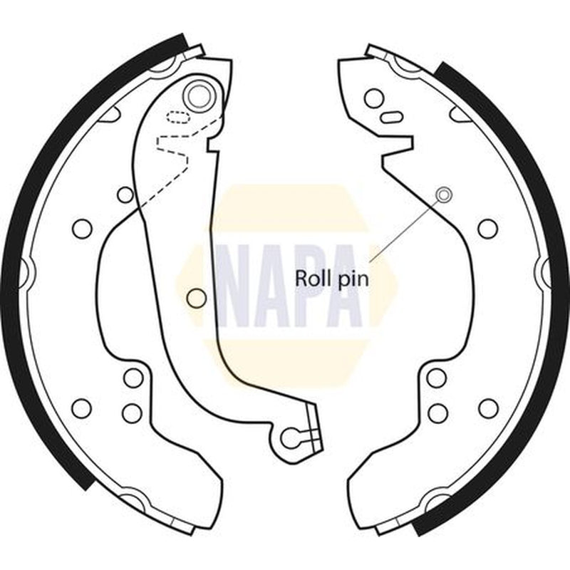 NAPA Brake Shoe Set Axle Kit fits Citroën C25 1981-1994 1.8 2.0
