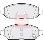 Apec Front Brake Pad Set fits Opel Karl 2015-2019 1.0